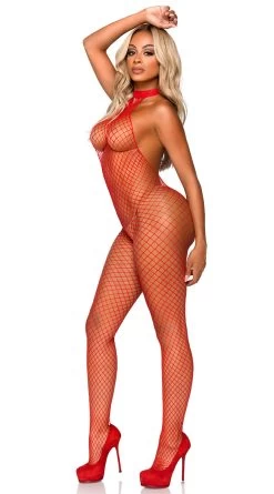 LEG AVENUE Backless Diamond Net Bodystocking -Lingerie Shop LA 89304 04 003 2022APR47820