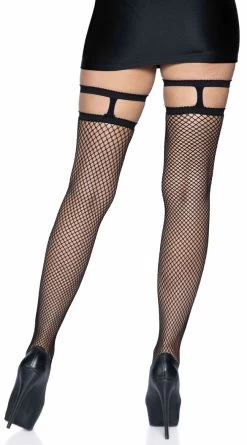 LEG AVENUE Garter Topped Fishnet Thigh High Stockings 8 LEG AVENUE Garter Topped Fishnet Thigh High Stockings -Lingerie Shop LA 9701 02 001 2022APR47820