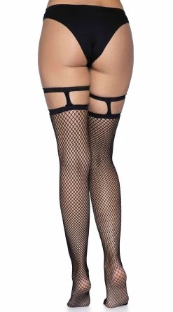 LEG AVENUE Garter Topped Fishnet Thigh High Stockings 10 LEG AVENUE Garter Topped Fishnet Thigh High Stockings -Lingerie Shop LA 9701 07 001 2022APR47820