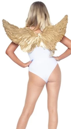LEG AVENUE Gold Feather Wings