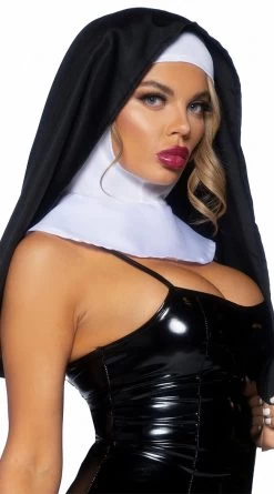 LEG AVENUE Classic Collared Nun Habit -Lingerie Shop LA A2904 005 001 2022MAY48084