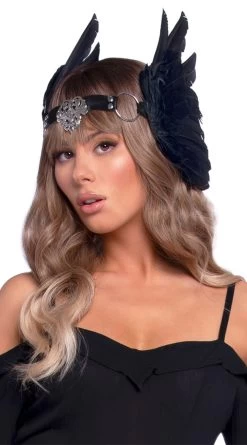 LEG AVENUE Medallion Feather Headband