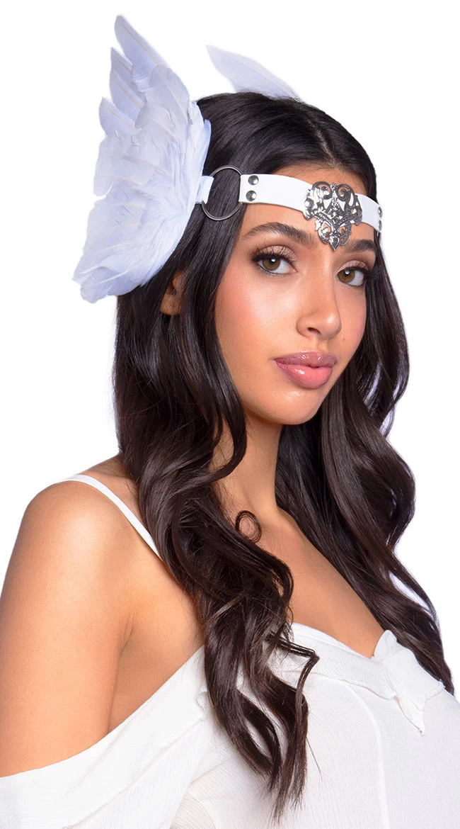 LEG AVENUE Medallion Feather Headband 2 LEG AVENUE Medallion Feather Headband - Image 2