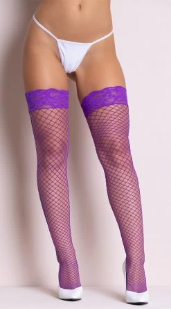 MUSIC LEGS Diamond Net Thigh High With Lace Top -Lingerie Shop ML 4931 1 PS08292018