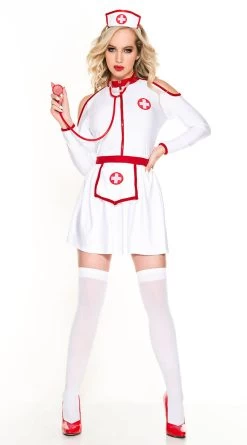 MUSIC LEGS Hot Shot Nurse Costume -Lingerie Shop ML 71054 front3 2020HALLOWEEN