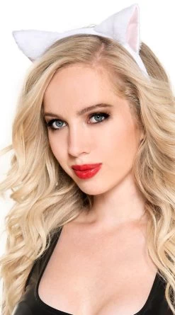 MUSIC LEGS Kitty Cat Headband -Lingerie Shop ML 71070 WhitePink 2020HALLOWEEN