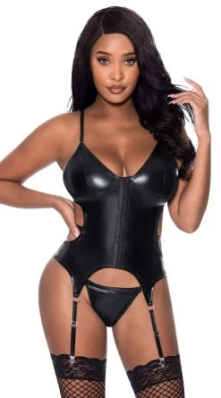Vinyl Encounter Bustier Set