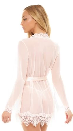 Yandy Eyelash Lace Robe Set -Lingerie Shop OL 94 11136 PWP BACK BA