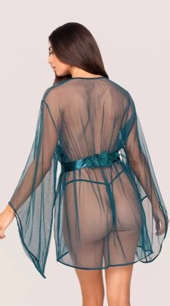 Real Romance Applique Robe -Lingerie Shop OL 94 11174 TEAL YANDY PDP PS10052022 67