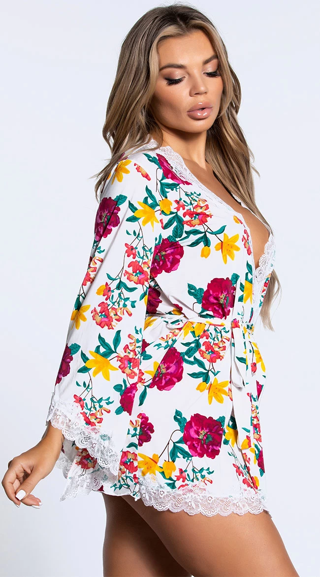 Reina Butterfly Sleeve Lace Robe 2 Reina Butterfly Sleeve Lace Robe - Image 2