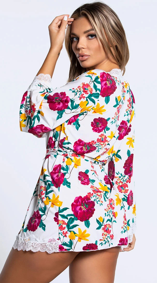 Reina Butterfly Sleeve Lace Robe 3 Reina Butterfly Sleeve Lace Robe - Image 3