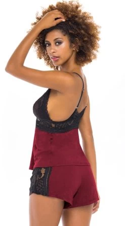 Sleepless Nights Cami Set -Lingerie Shop OL LN 11514 RBBBK BACK BA 2021NOV43332