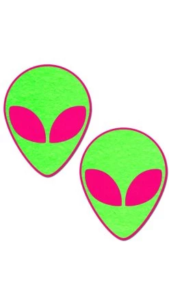 Glowing Green Alien Pasties