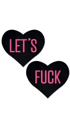 Black Heart Let's Fuck Pasties