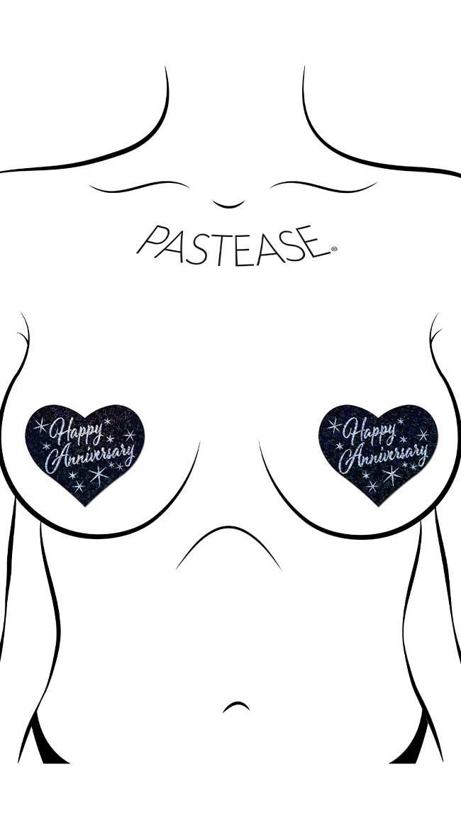 Happy Anniversary Heart Pasties 2 Happy Anniversary Heart Pasties - Image 2
