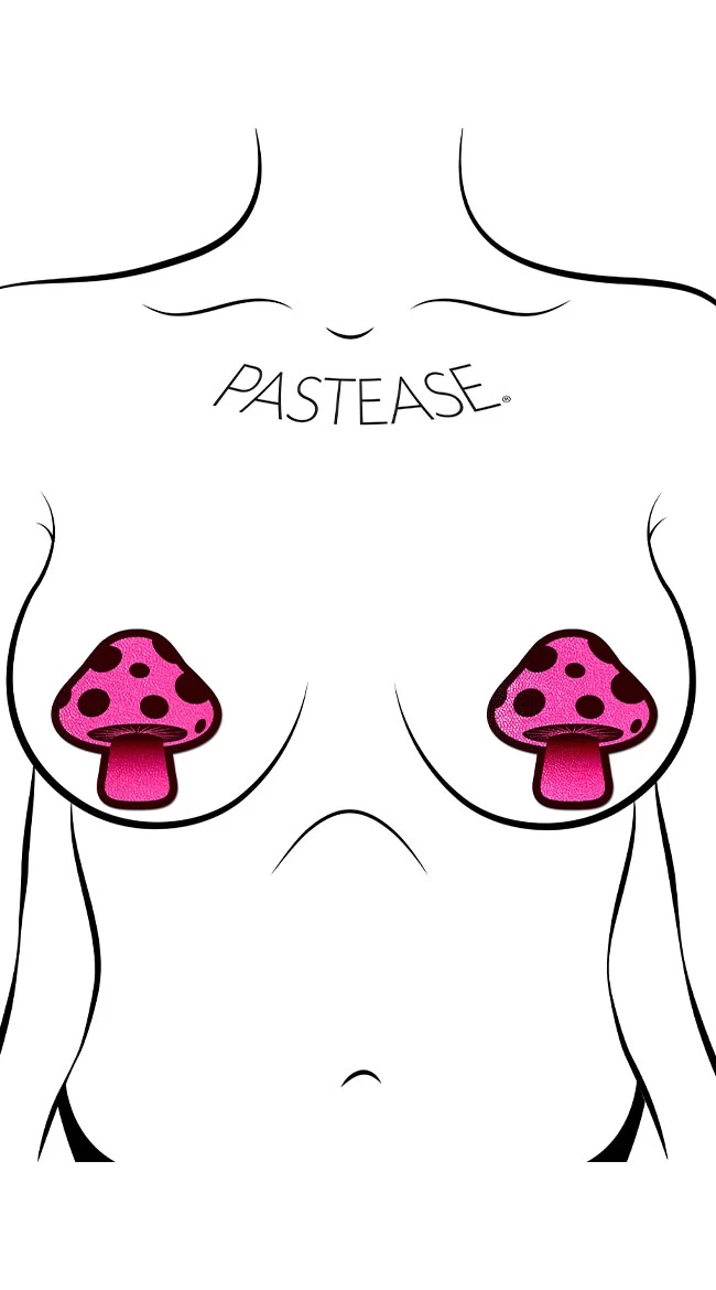 Neon Pink Mushroom Pasties 2 Neon Pink Mushroom Pasties - Image 2