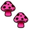 Neon Pink Mushroom Pasties
