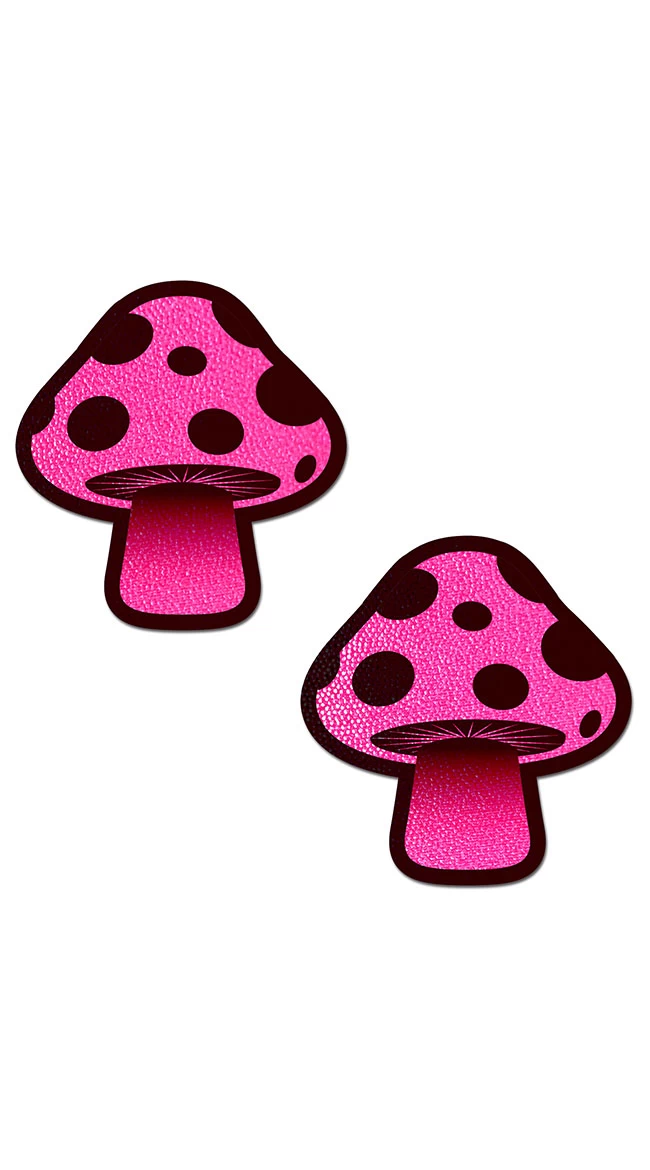 Neon Pink Mushroom Pasties 1 Neon Pink Mushroom Pasties