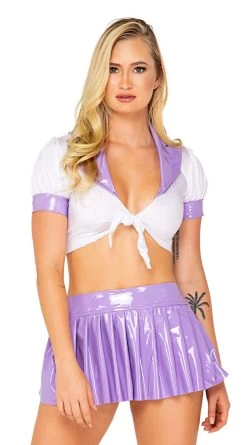 Roma Pleated Vinyl Skirt -Lingerie Shop RM 5136 LAVENDER2022JUNE48117