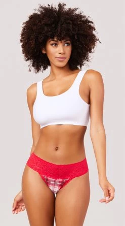 Rene Rofe Perfect Plaid Thong Panty