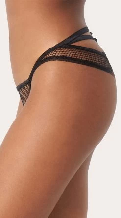 Choose Me Netted Cheeky Panty -Lingerie Shop ST 10984 BLACK 02 Yandy PS03302022