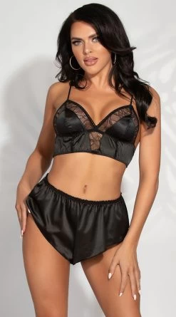 Never Waking Up Satin Short Set