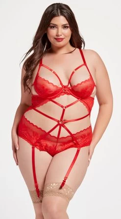 Plus Size Caged In Love Teddy