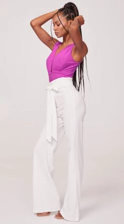 Essential Deep V-Neck Bodysuit -Lingerie Shop TPC 6994 Purple S Yandy PS07272022 V2