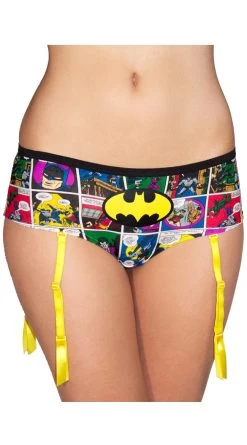 DC Comics Batgirl Comic Art Panty With Garter -Lingerie Shop UB WB0126 21 C2015