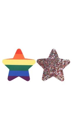 2-Pack Pride Rainbow Glitter Pasties