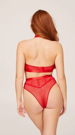 Yandy Net Over It Red Bra Set -Lingerie Shop YO 40 11513 1195 yandy PS05312022