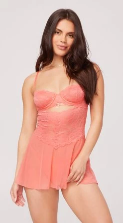 Yandy Sweet As Can Peach Babydoll Set 8 Yandy Sweet As Can Peach Babydoll Set -Lingerie Shop YO 74 11659 PEACH 1028 Yandy PS05032022