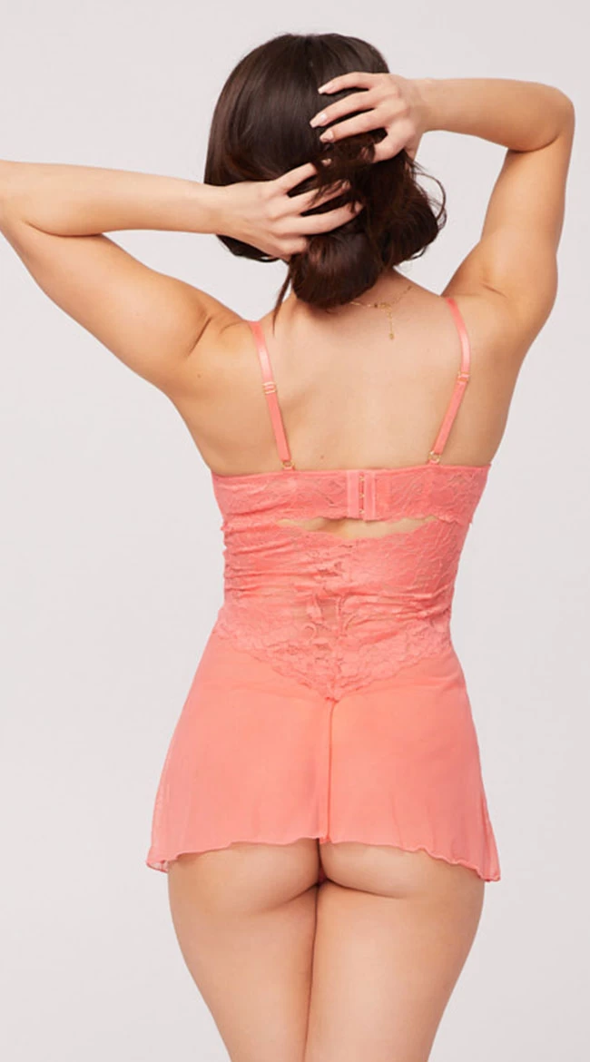 Yandy Sweet As Can Peach Babydoll Set 3 Yandy Sweet As Can Peach Babydoll Set - Image 3