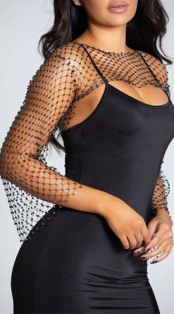 Yandy Bad To The Bling Rhinestone Top -Lingerie Shop YSM PL YA2033 BLACK PS10292019 11