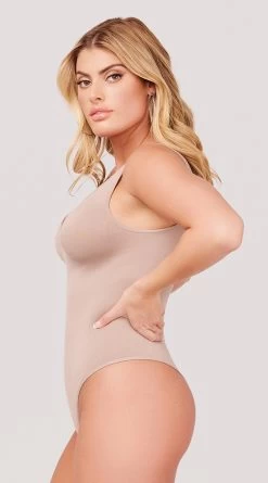 Basic Tank Top Bodysuit 26 Basic Tank Top Bodysuit -Lingerie Shop YT BS1013 V NECK BASIC TANK TOP BODYSUIT 1688 WEBSIZE