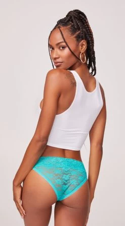 Yandy Full Back Lace Panty -Lingerie Shop YY 2797P GREEN B Yandy PS07272022
